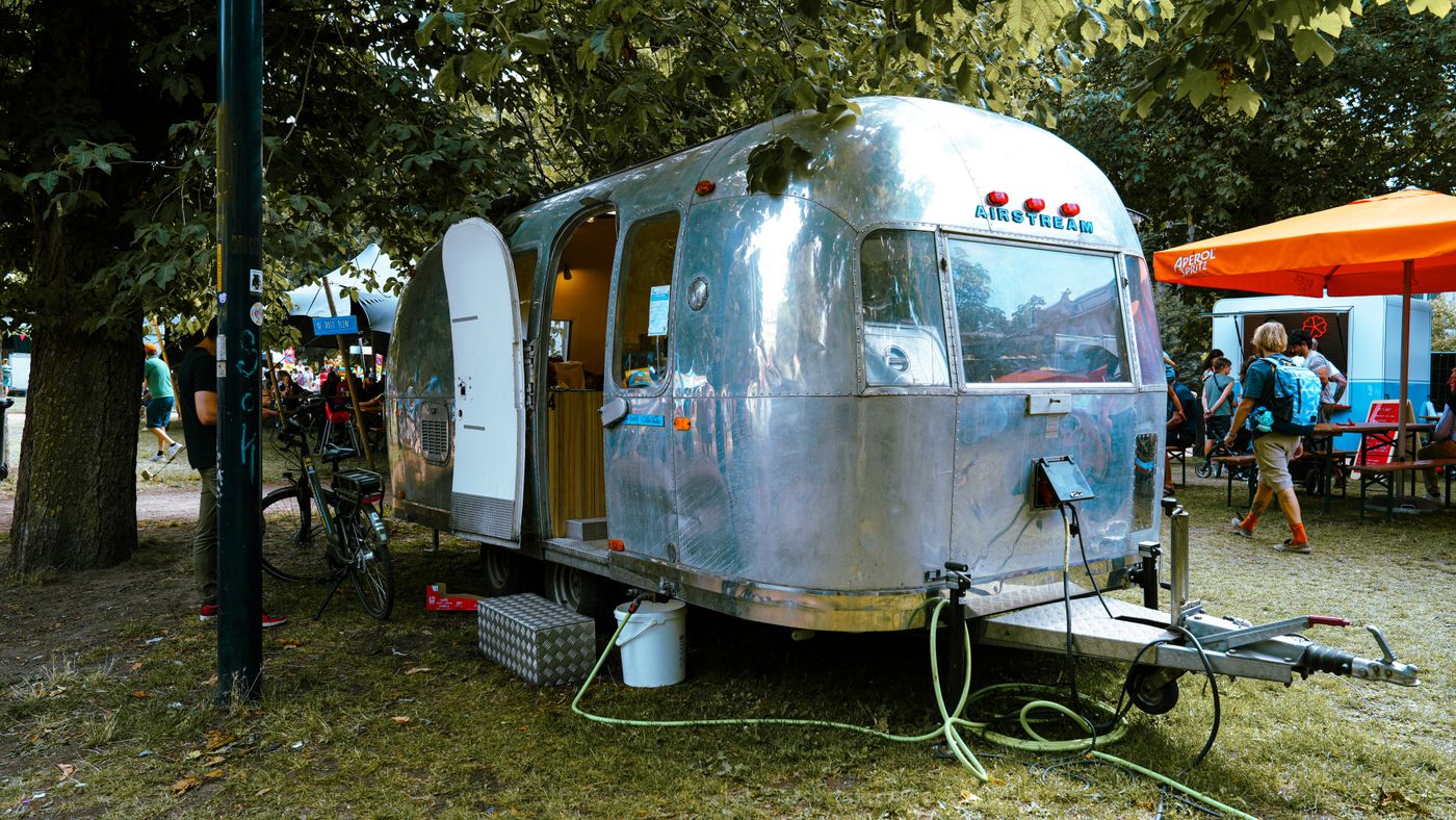 Polished aluminum trailer